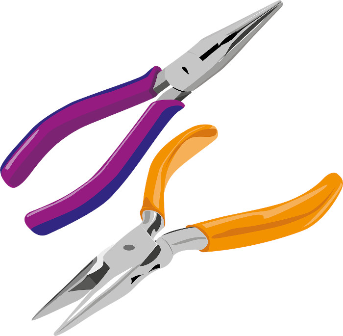 two needle-nose pliers