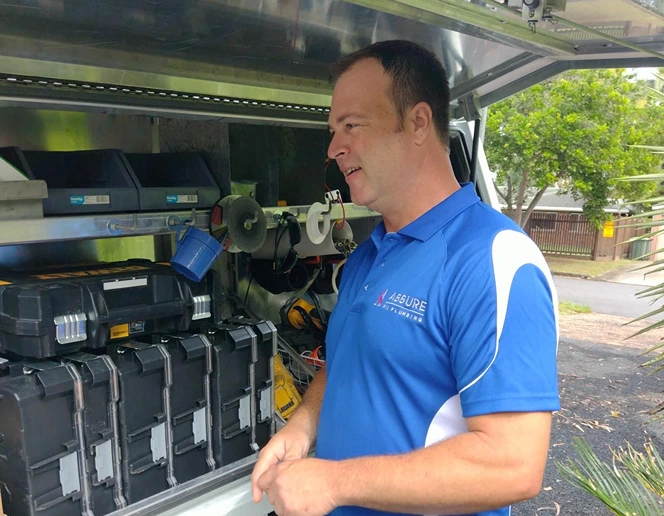 Assure Fix Plumber Organising Tools Inside Service Vehicle